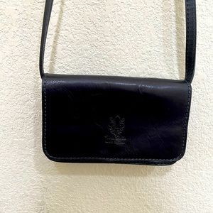 Italian Artisan Mini Crossbody Bag from Florence, Italy Dark Blue